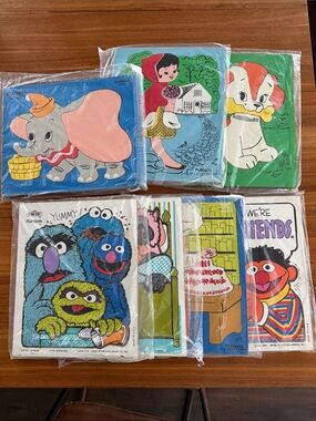 Lot of 7 vintage playskool puzzles